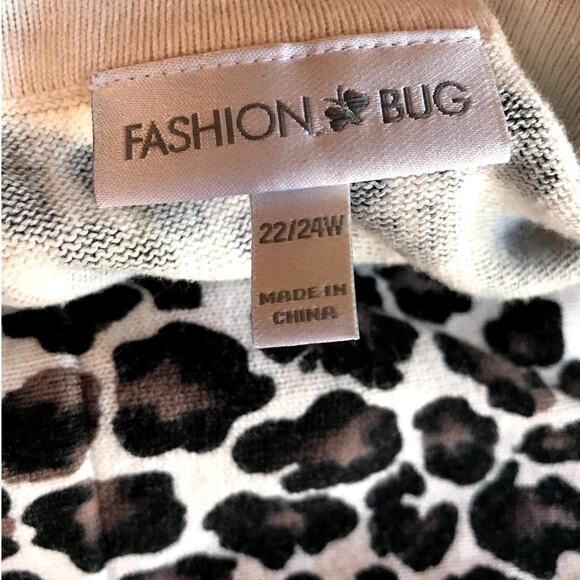 Fashion Bug Leopard Print One Botton Cardigan with Peplum size 22/24W(?) read - Picture 6 of 10